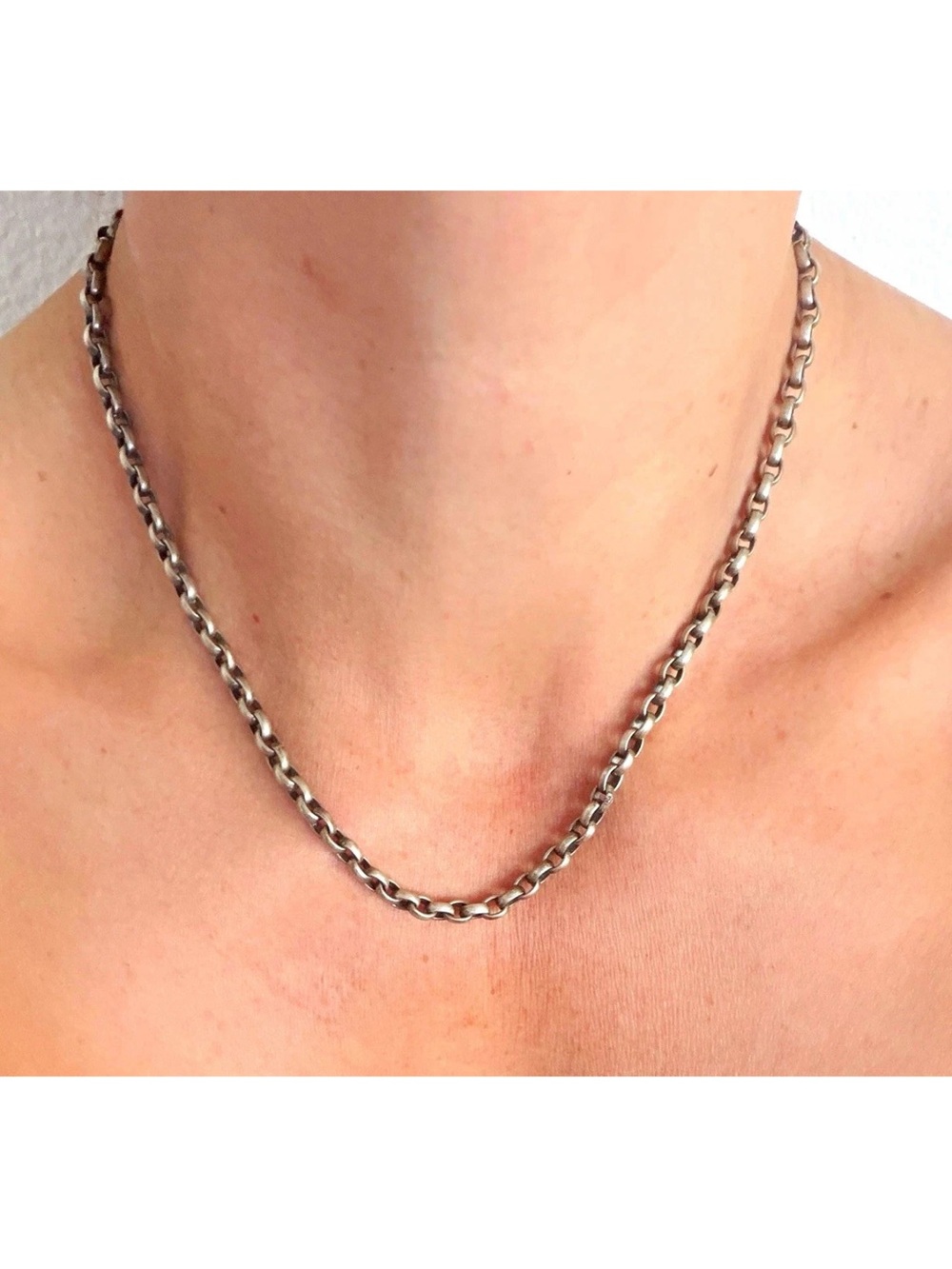 925 Sterling Silver Waxing Poetic Medium Rolo Chain Necklace 18"